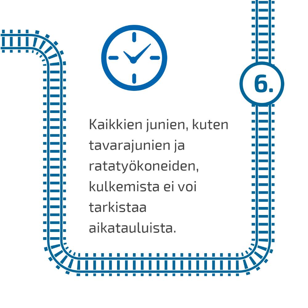 Kuvassa grafiikkaa rautatieturvallisuuteen liittyen.